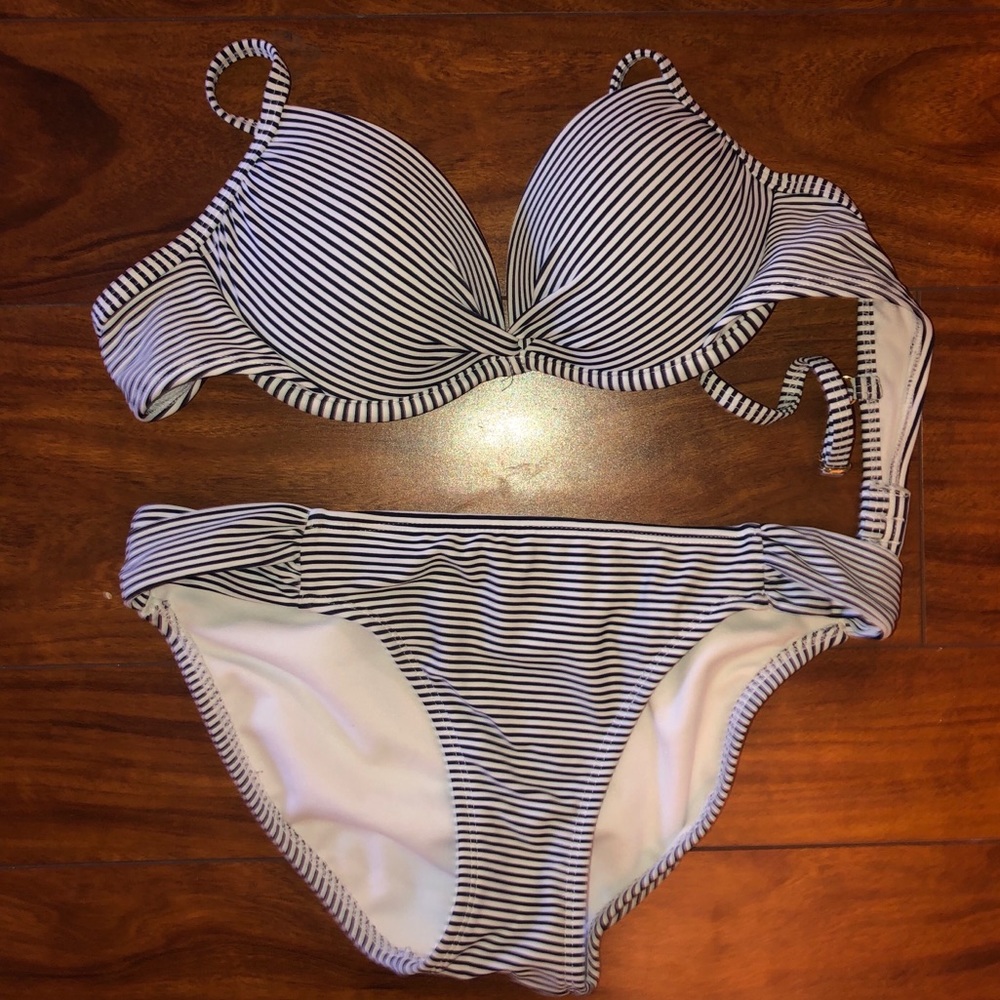 Striped two Piece Bikini Set